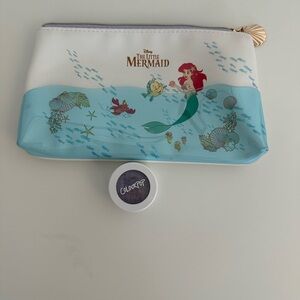Disney The Little Mermaid Blue and White Pouch